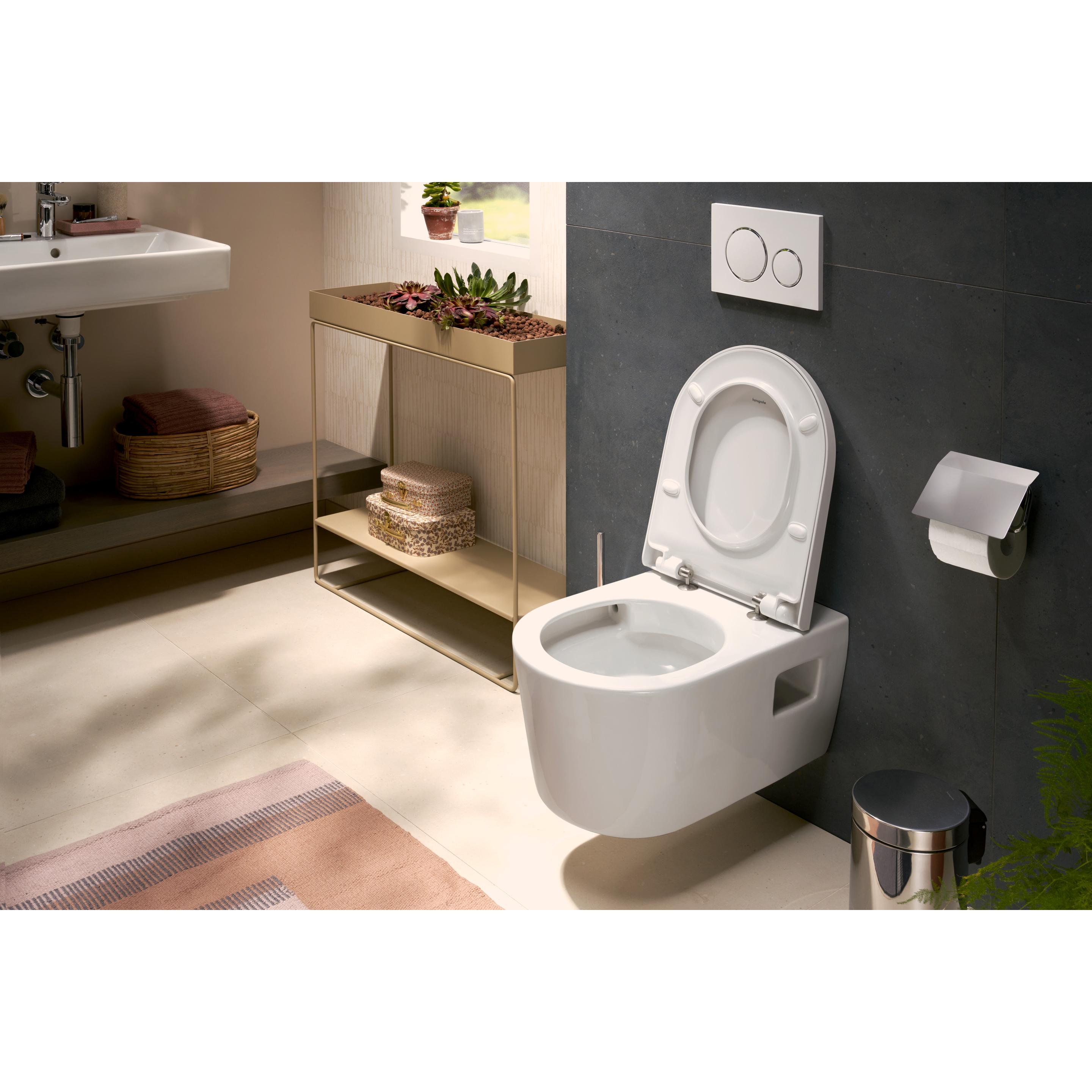 Thumbnail - hansgrohe, WC Deckel, EluPura Original S WC-Sitz, mit Deckel, weiss, 365x440x45mm
