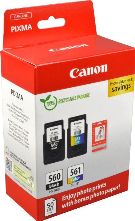 Actual product image Canon CRG PG-560/CL-561 Ink Cartridge (M, FC, C, Y)