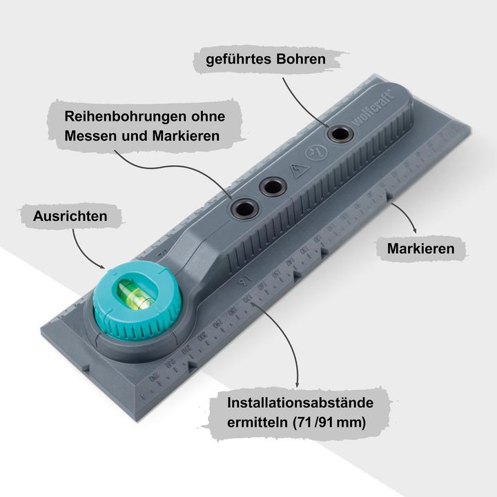 Image du produit MGA wolfcraft 1 Markier- und Anbohrschablone