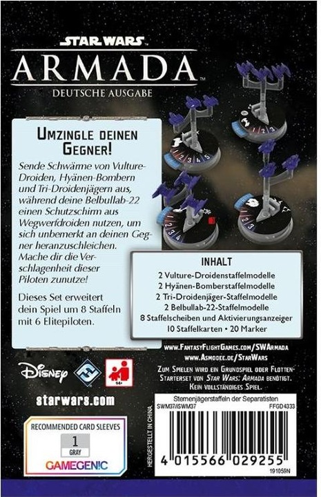 Actual product image FFG FFGD4333 - Separatist Starfighter Squadrons: Star Wars: Armada (extension, DE edition) (German)