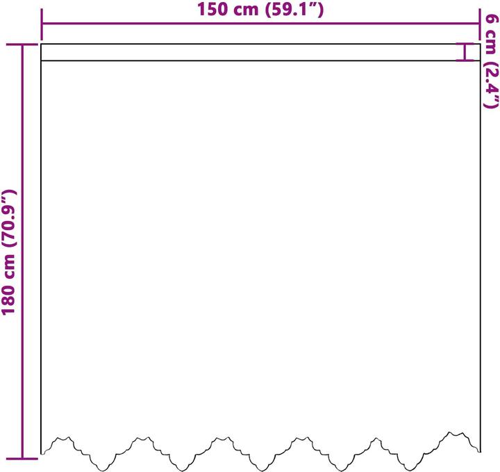 Produktbild vidaXL Spitzenvorhang (150 x 180 cm)