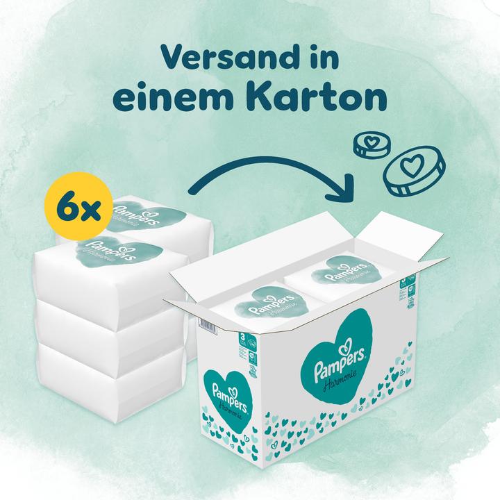 Image du produit Pampers Harmonie (Taille 3, Pack mensuel, 186 pcs)