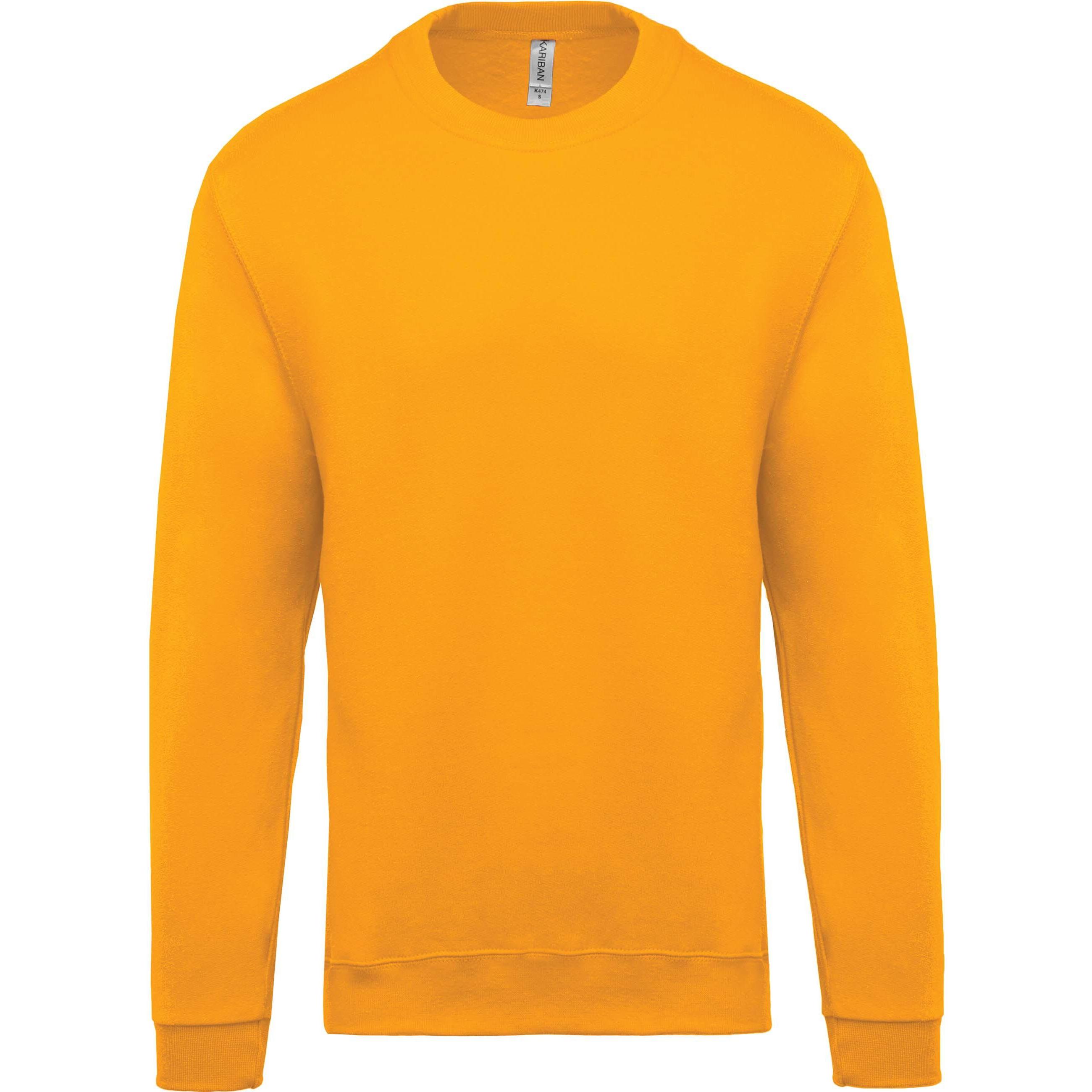 Kariban, Herren, Pullover, Rundhalsausschnitt, Gelb, (XL)