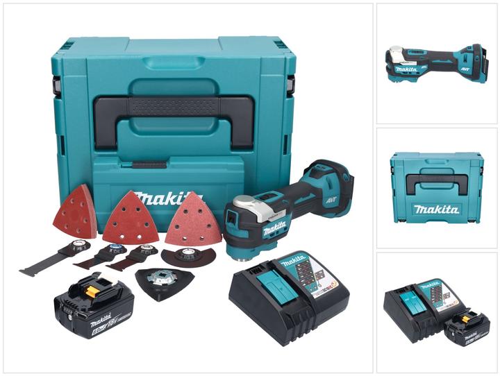 Produktbild Makita DTM 52 RG1JX4 Akku Multifunktionswerkzeug 18 V Starlock Max Brushless + 1x Akku 6,0 Ah +