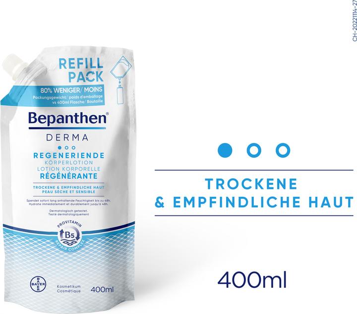 Produktbild Bepanthen Derma Regenerierende Körperlotion - Nachfüllbeutel (Körperlotion, 400 ml)