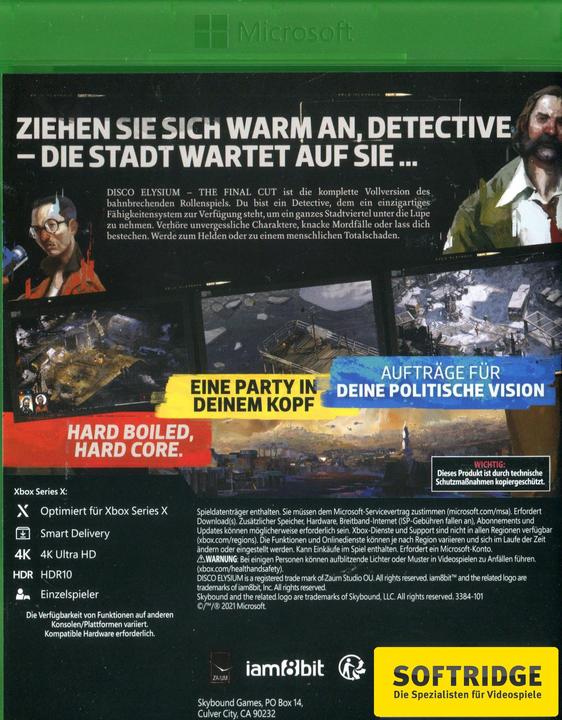Produktbild Skybound Disco Elysium - The Final Cut (Xbox One X, Xbox Series X, DE)
