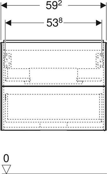 Immagine prodotto Geberit Mobiletto ONE, 2 cassetti, 59,2x50,4x47cm, 505.261.00. (51 x 64 x 57 cm)