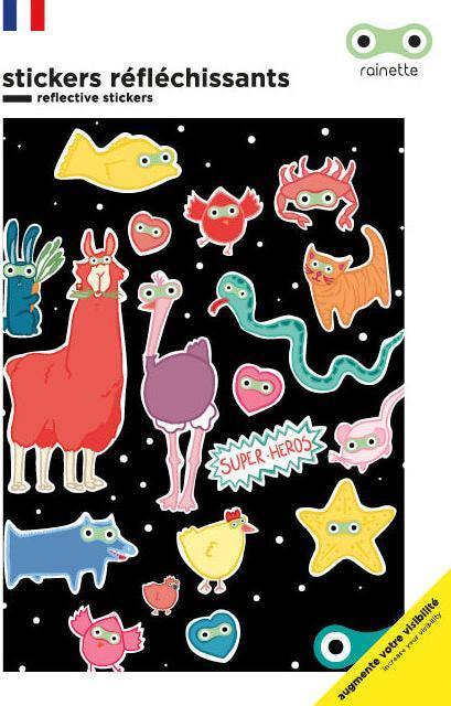 Rainette Reflective Stickers, Super Heros