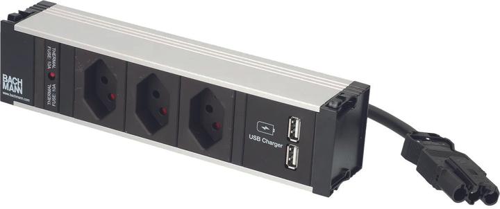 Produktbild Bachmann Einbausteckerleiste CONI 2x T13, 1x USB A/C (2 x, Typ 13, USB-A, USB-C)