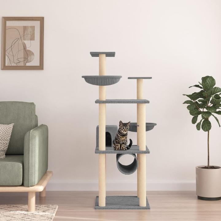 Actual product image vidaXL Kratzbaum (141 cm, Light grey)