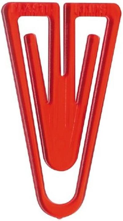 Laurel Paper clips plastic clips 35mm PU=50 pieces crystal red (50 x)