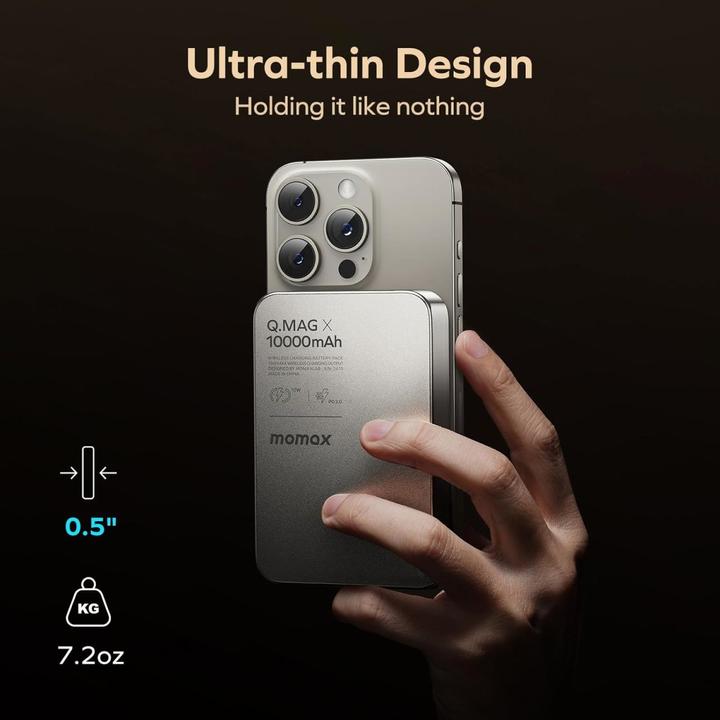 Produktbild Momax Q.Mag X1 (10000 mAh, 15 W, 38 Wh)