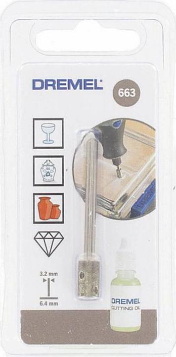 Image du produit Dremel Mèche à verre diamantée Ø 6,4 mm