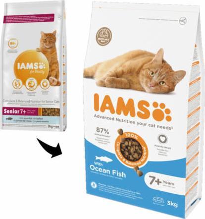 Immagine prodotto Iams per Vitality Senior con pesce di mare (Senior, 3 pz., 3000 g)