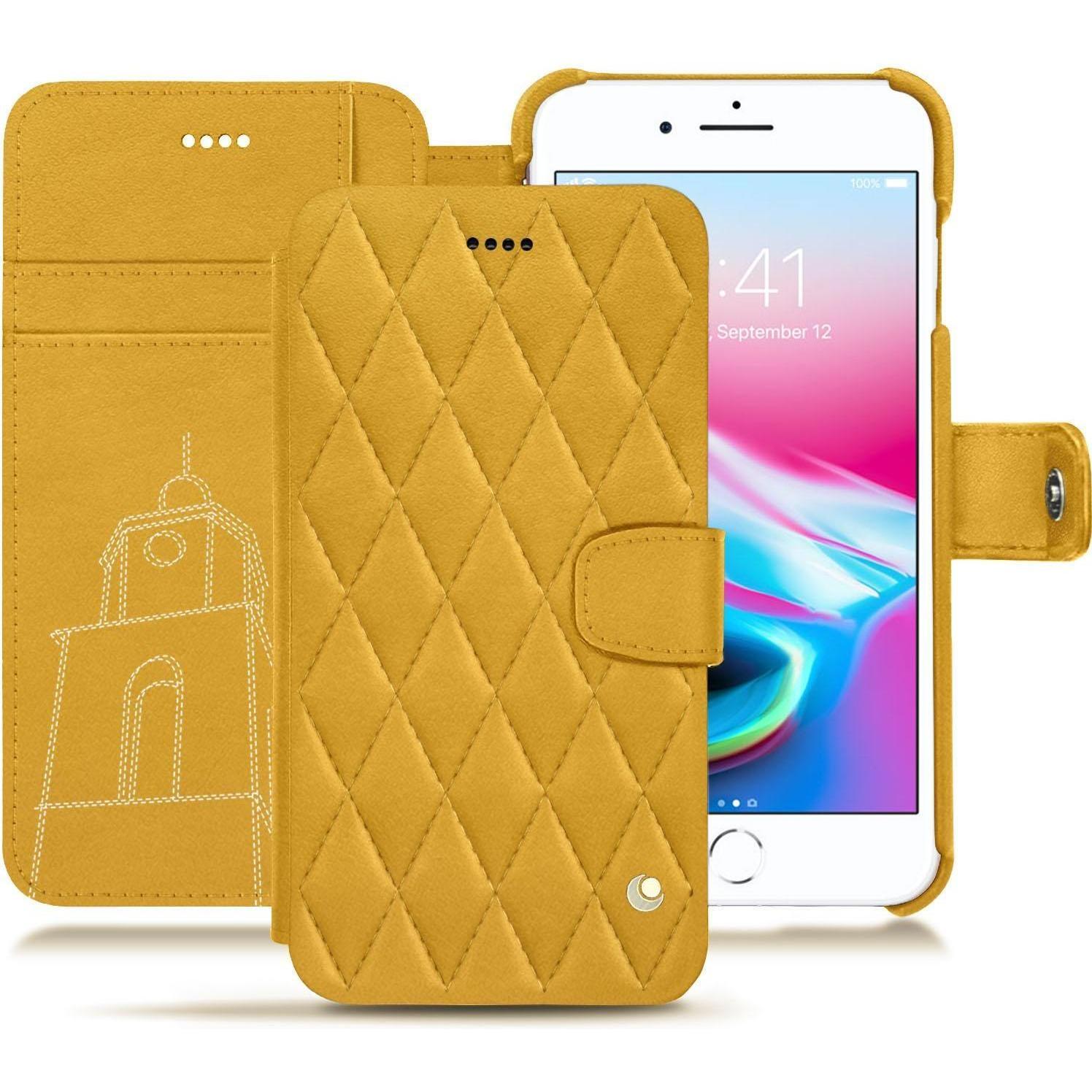 Thumbnail - Noreve Lederschutzhülle Wallet (Apple iPhone 8 Plus), Smartphone Hülle, Orange