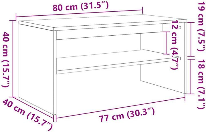 Produktbild vidaXL TV-Schrank (80 x 40 x 40 cm)