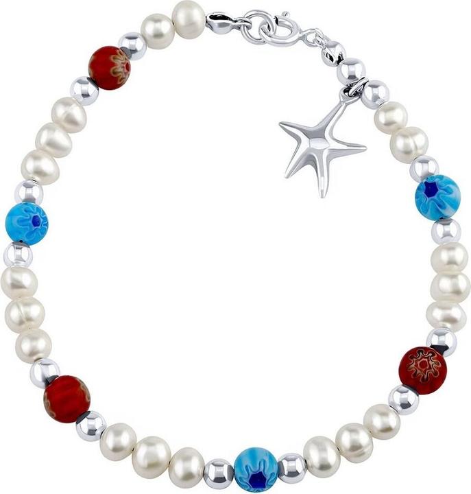 Immagine prodotto Silvego Bracciale Tritone in argento sterling con perle vere. Stella e perline colorate PRM20261BPW