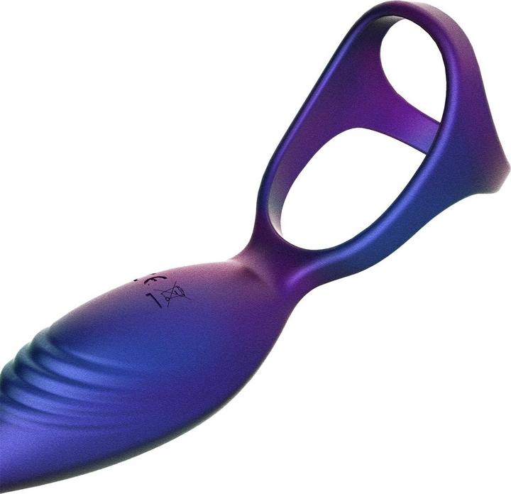 Productafbeelding Hueman Deep Impact Cock und Hodenring Lila (4 cm)