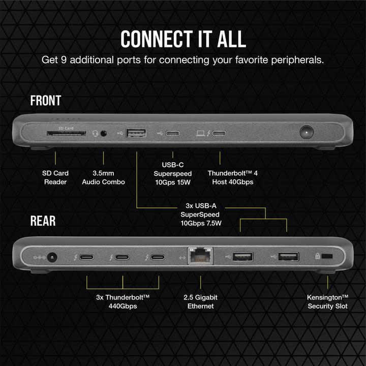 Produktbild Corsair TBT200 EU Version (Thunderbolt, 10 Ports)
