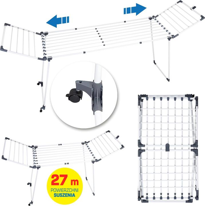 Actual product image Promis MONZA Wäschetrockner ausziehbar + 2 grosse Flügel (16 m)