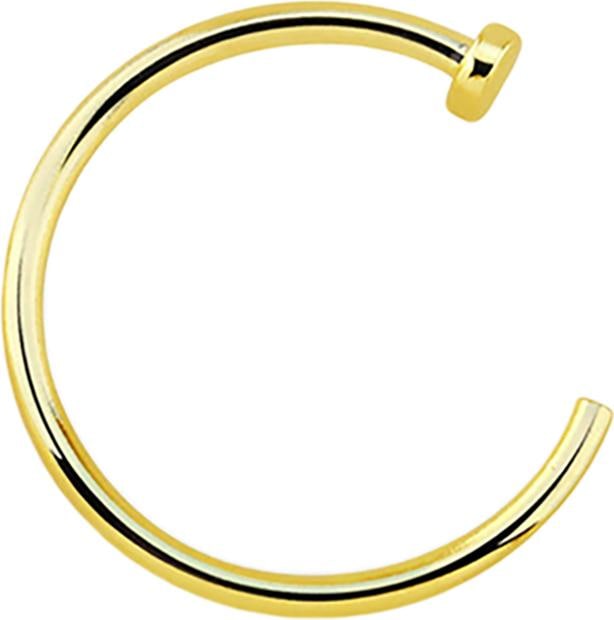 Star Piercing Nasenring offen 18k vergoldet (ohne Messing, 925 Sterlingsilber)
