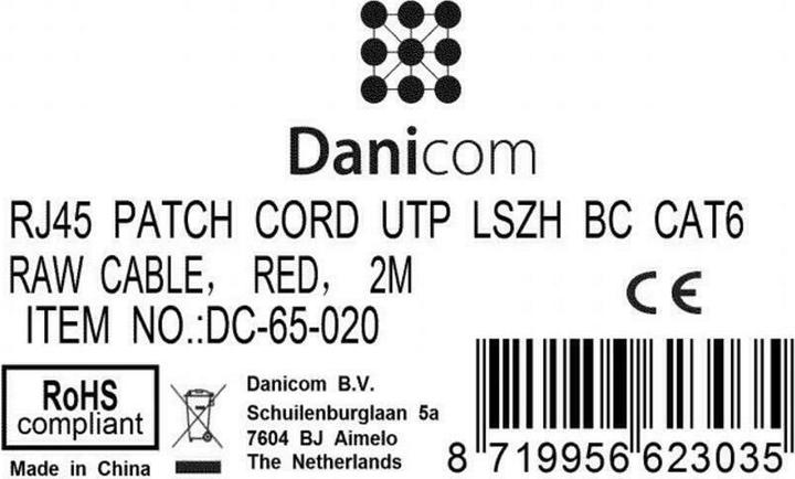 Produktbild Dsit CAT6 Netzwerkkabel 100% Kupfer (CAT6, 2 m)