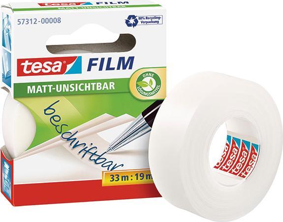 tesa 1x tesafilm INVISIBLE, matt-unsichtbar, alterungsbeständig und reissfest (19 mm)