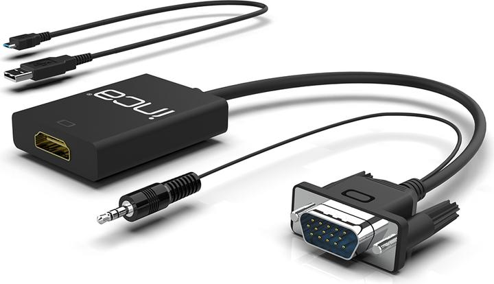 Inca Adapter IVTH-02 VGA + USB-A + Audio > HDMI, 0.2m retail (0.20 m)
