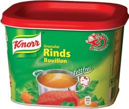 Produktbild Knorr Rindsbouillon Granulat fettarm, zum Würzen mit fettfreier Bouillon von Suppe, Fleisch & Sauce