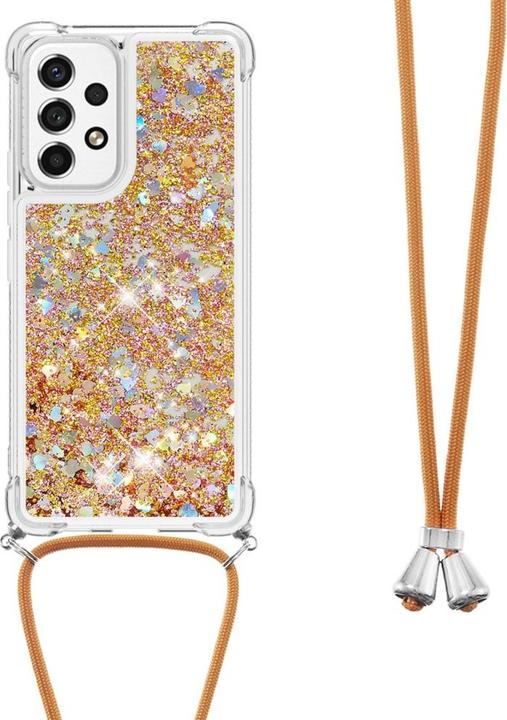Cover-Discount Galaxy A53 5G - Hülle mit Umhängeband gold