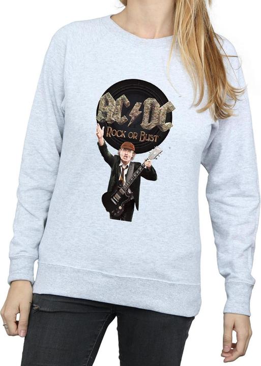 Actual product image AC/DC Womens/Ladies Rock Or Bust Angus Young Sweatshirt (M)