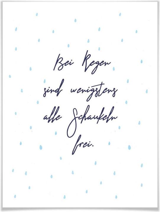 Produktbild Trenddeko Bei Regen sind alle Schaukeln frei (24 x 30 cm)