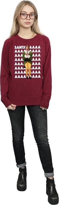 Actual product image Elf Womens/Ladies Buddy Santa Scream Sweatshirt (XL)