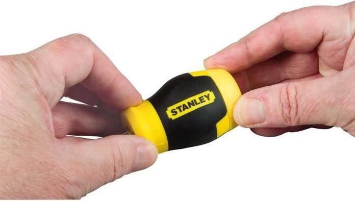 Actual product image Stanley Bit screwdriver short+6 bits (Phillipps cross recess (PH), Port)