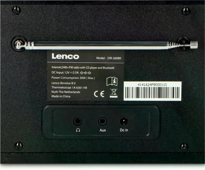 Produktbild Lenco DIR-260BK (FM, DAB+, Internetradio, WLAN, Bluetooth)