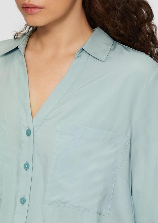 Produktbild S.Oliver Bluse Viskosebluse mit Turn-up und aufgesetzten Taschen (54)