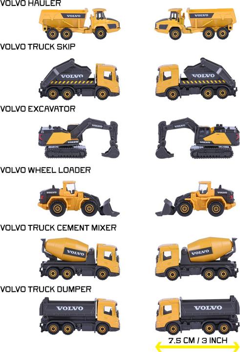 Actual product image Majorette Volvo Construction 3 Pieces Set, 2-sort.