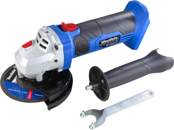 Produktbild Westfalia Akku Winkelschleifer Li-Ion W18WS125 18 V, ohne Akku und Ladegerät (125 mm)