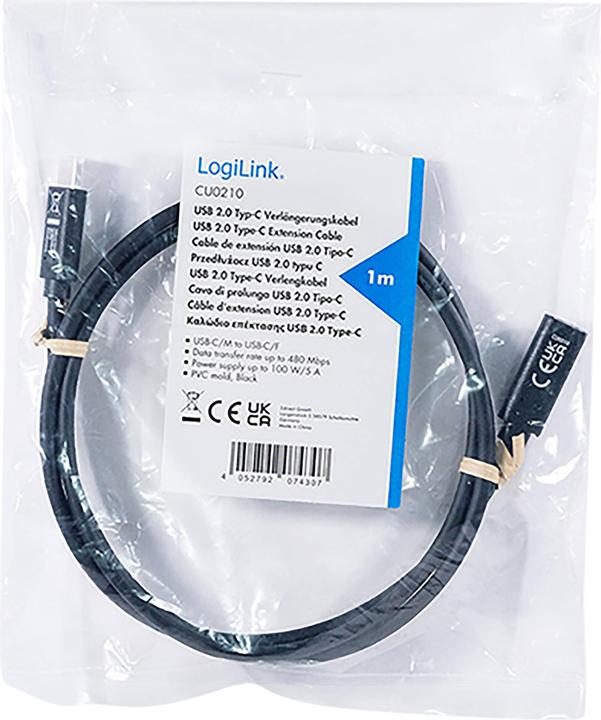 Immagine prodotto LogiLink USB C – USB C (1 m, USB 2.0, 100 W)
