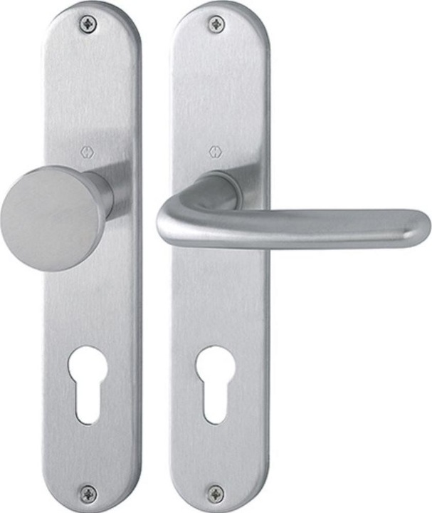Actual product image Hoppe Langschild-Drückergarnitur F69 PZ 72 mm (Door handle)