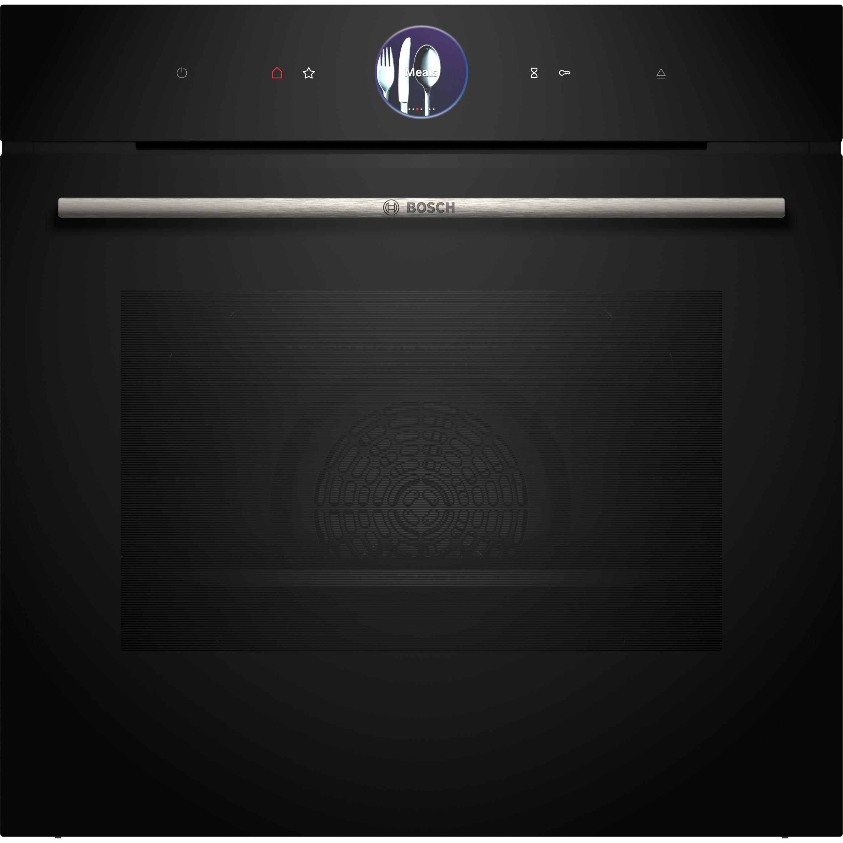 Bosch Hausgeräte Serie 8 Dampfbackofen HSG7361B1, Backofen Einbau, Schwarz