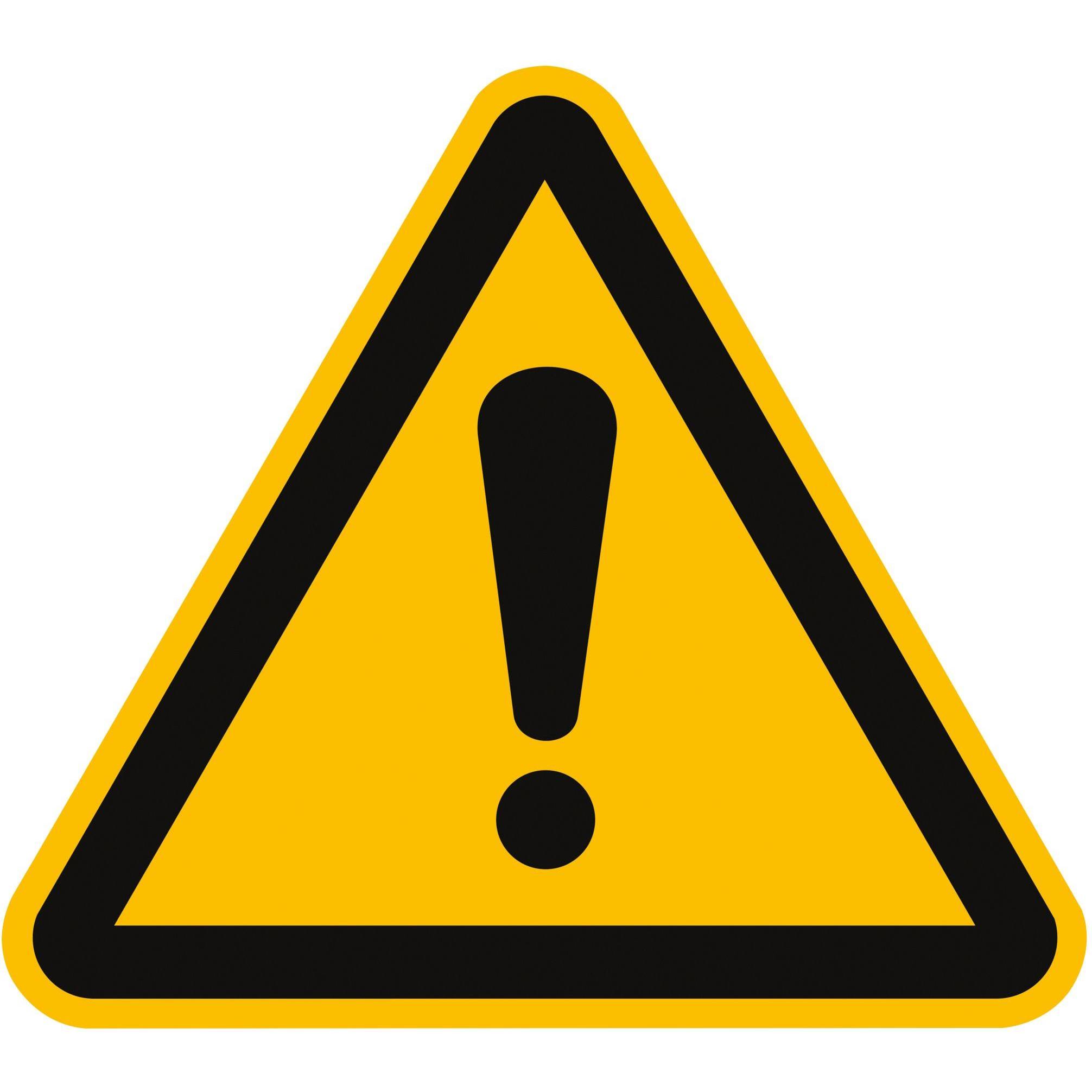 15x Moedel, Sicherheitskennzeichnung, Allgemeines Warnzeichen ISO 7010, Folie