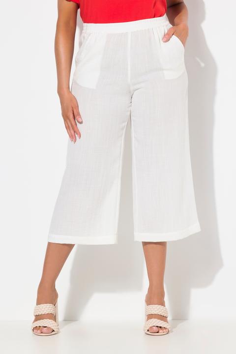 Image du produit Ulla Popken Jupe-culotte longueur mollet, jambe large et taille élastique (48)