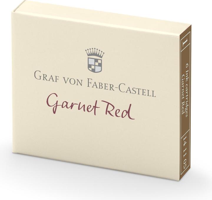 Produktbild Graf von Faber Castell Tintenpatrone granatrot 6Stück (6 Stk., Rot)