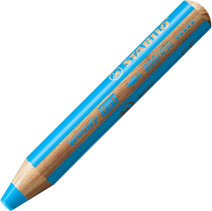 Actual product image STABILO woody 3 in 1 coloured pencil (Cyan blue, 1 x)