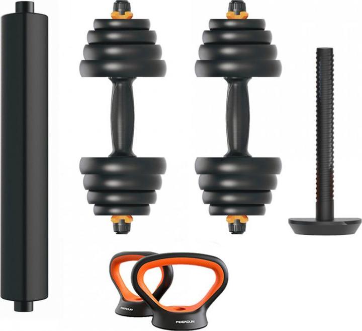Actual product image FED Xiaomi 30 kg Dumbbell + Barbell + Kettlebell Kit V2
