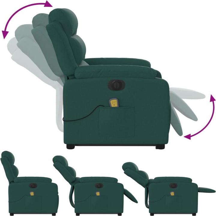 Actual product image vidaXL Electric massage chair with stand-up aid fabric