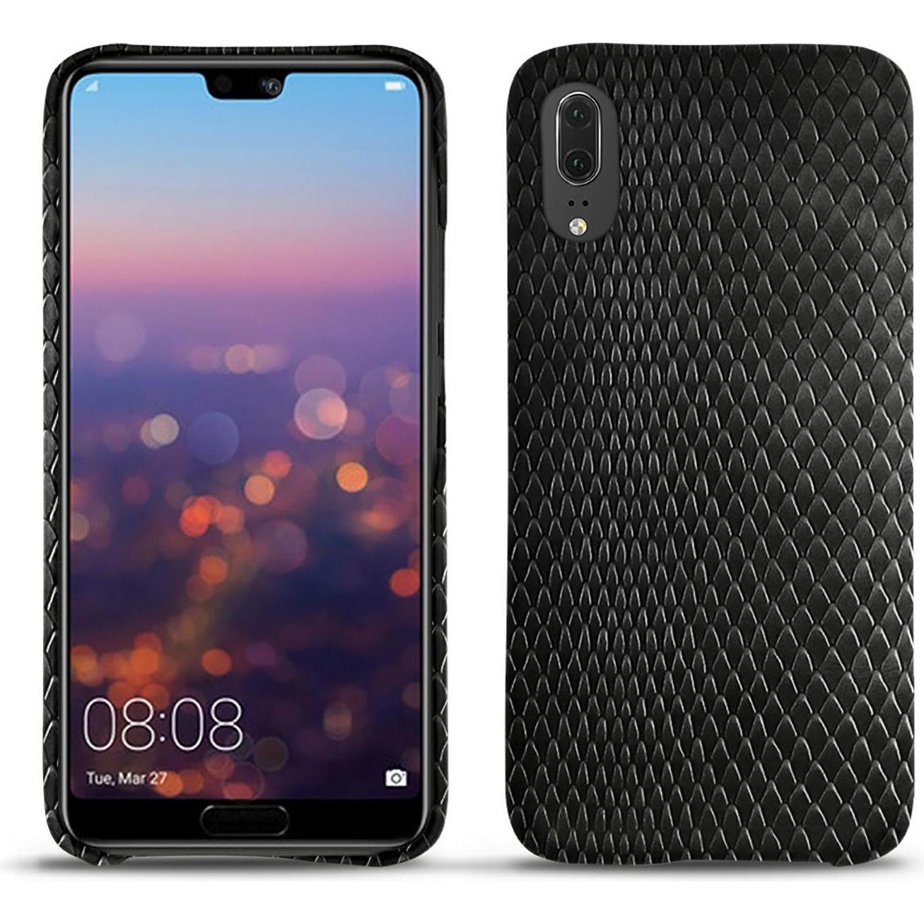 Noreve Lederschutzhülle (Huawei P20), Smartphone Hülle, Schwarz