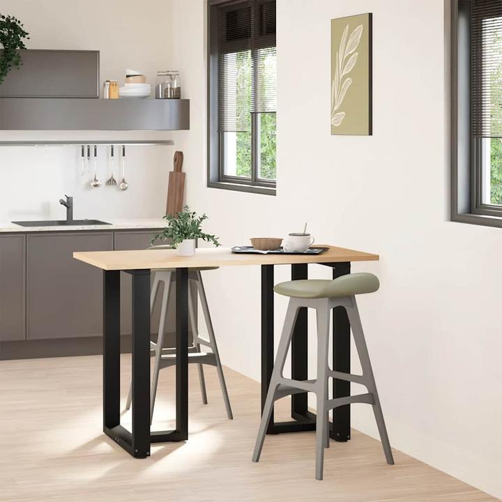Actual product image VidaXL Bar table legs T-shape 2 pcs. black 60x35x(91-92) cm steel table leg