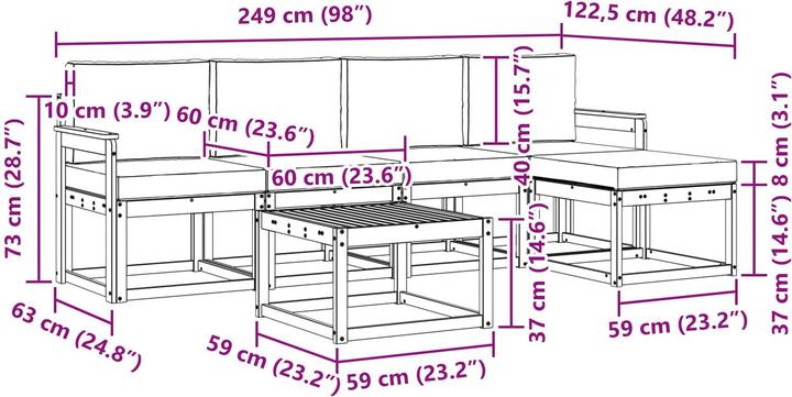 Produktbild vidaXL Garten Couch